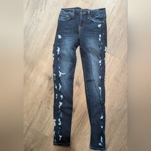Flying Monkey Distressed Black Jeans